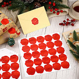 500 Pieces Christmas Envelope Seal Stickers Santa Embossed Wax Label Self Adhesive Seals Snowflake Santa Claus Stickers For Christmas Wedding Card Box Envelope(Red)