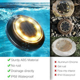 12 Pack 2 in 1 Solar Ground Lights Waterproof Warm White Pathway Deck Garden Lights