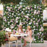 Artificial Luxury? Flower Wall Panel, Gorgeous 3D Silk Floral Backdrop For Wedding, Baby Shower, Party And Home Decor, Quick Assembly/Storage, Eco ? Pet Friendly, 2 Pcs, Each Panel 2 * 8 Ft.