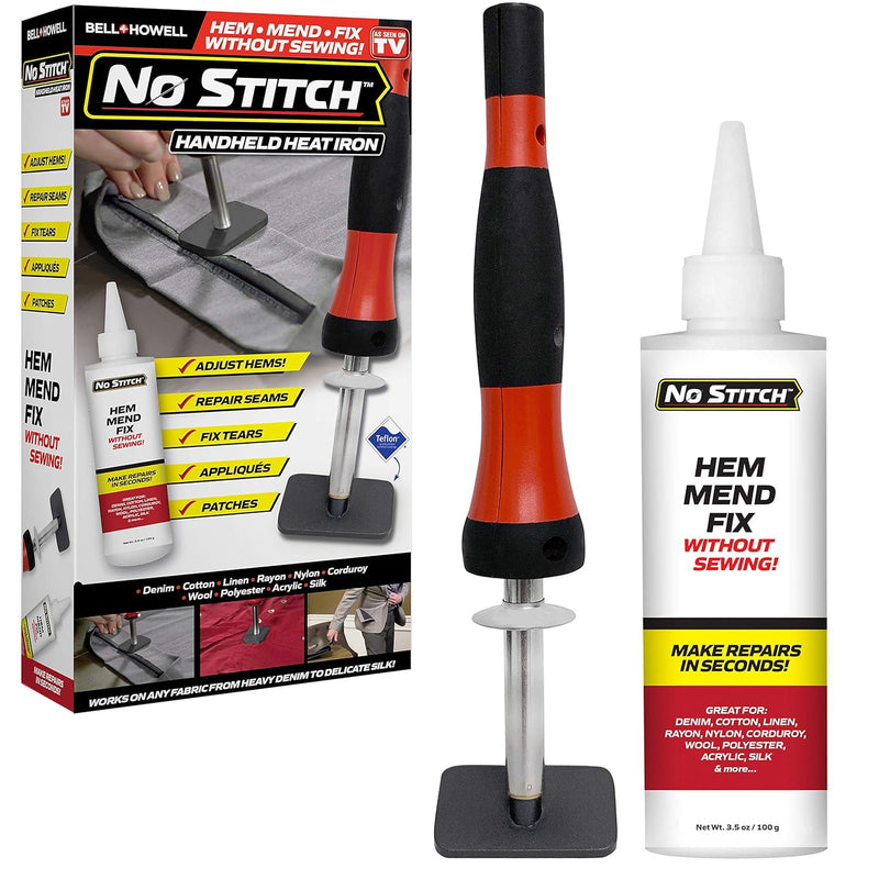 No Stitch Easy, Instant Mend Stitchless Repair Kit No Sew Fabric Adhesive For