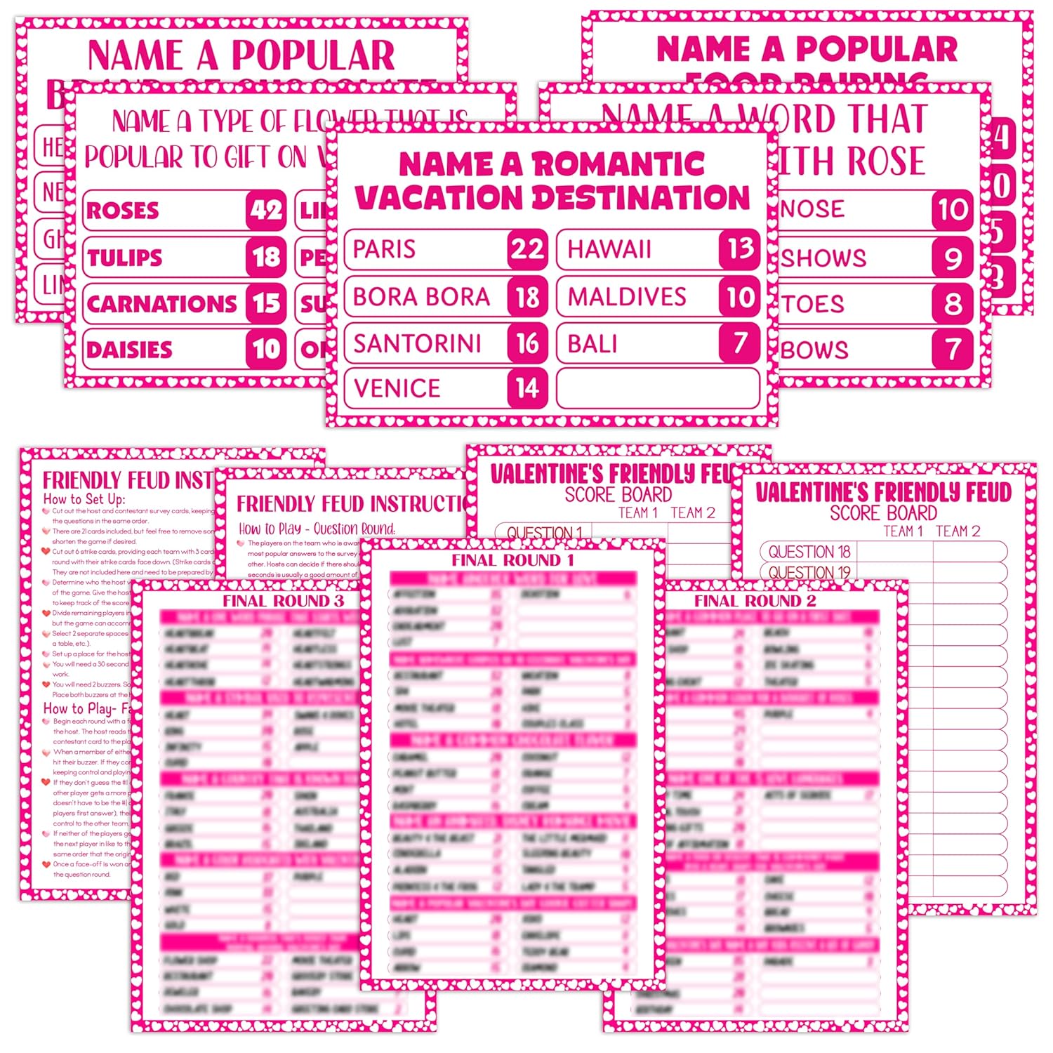 Galentines Day Game, Galentine‘S Day Games, Friendly Feud Quiz For Adults Couples, Fun Galentines Day Party Game, Galentines Day Game Supplies, 01
