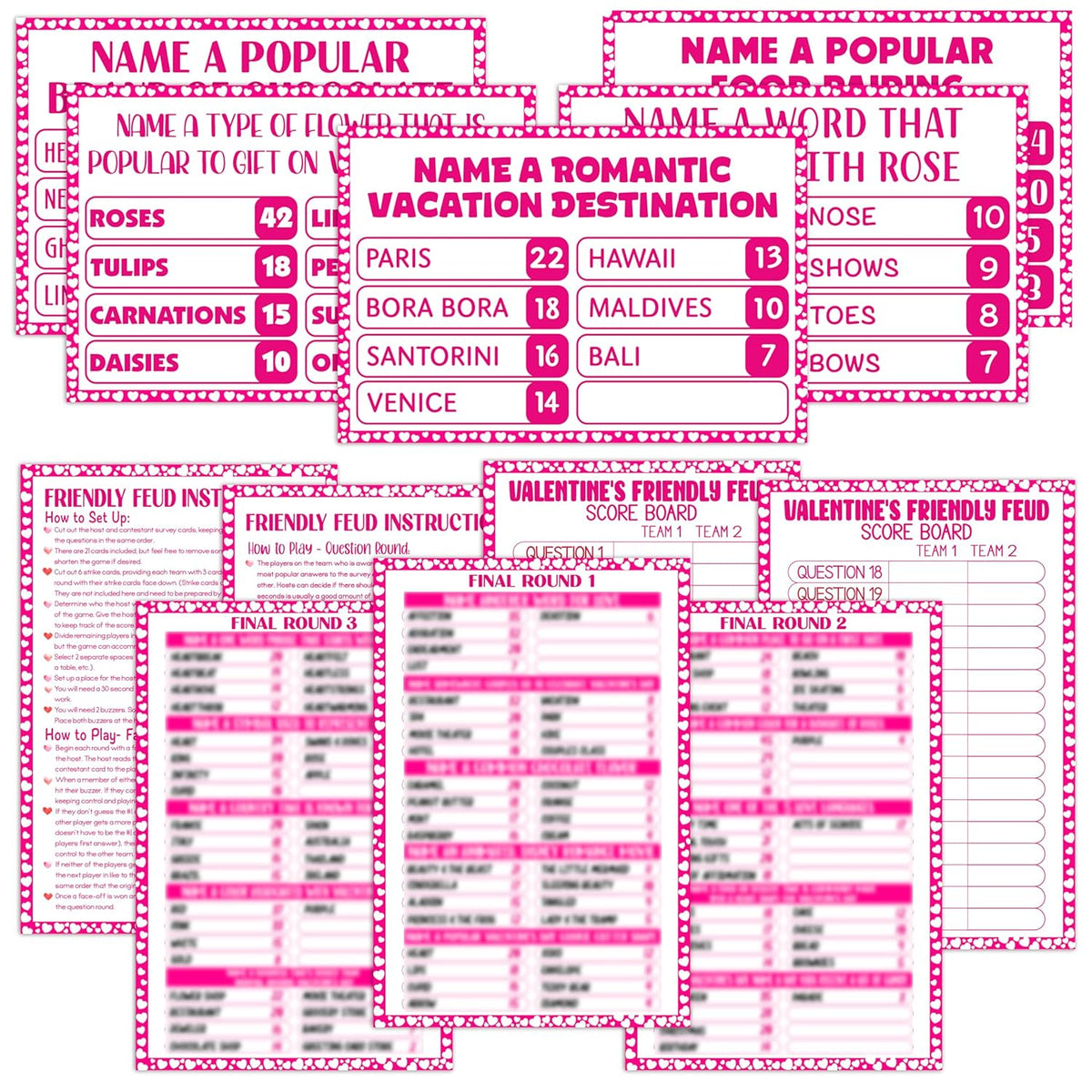 Galentines Day Game, Galentine‘S Day Games, Friendly Feud Quiz For Adults Couples, Fun Galentines Day Party Game, Galentines Day Game Supplies, 01