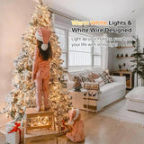 100 Count Clear Christmas Lights White Wire,23Feet Incandescent Clear Mini Lights,Connectable Indoor Outdoor Christmas T