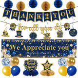 Blue Gold We Appreciate You Party Decorations Men Women Yard Sign