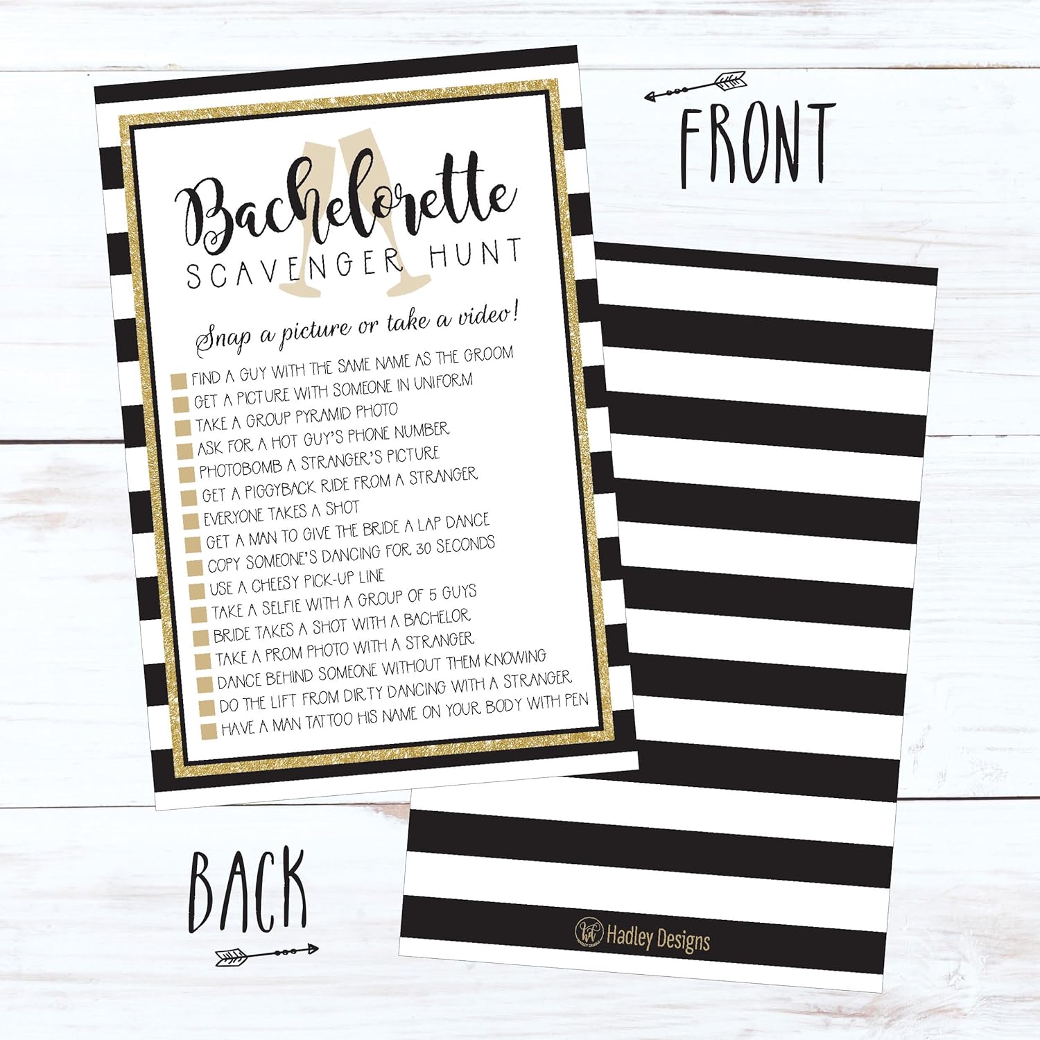 25 Bachelorette Scavenger Hunt Party Games, Girls Night Out Weekend Fun Naughty Cards For Scavenger Hunt, Drinking & Dares, Funny Novelty Decoration & Supplies Idea For Adult Woman