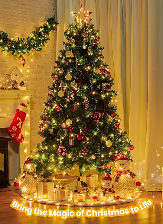 66FT Plug In Fairy Lights 200 LED Warm White String Lights with Remote Timer 8 Modes Waterproof for Bedroom Garden Party Decor