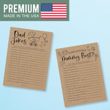 20 Rustic Baby Shower Gender Neutral Games-Hilarious, Funny Games | Who Knows Mommy Best-Dad Jokes Game Card
