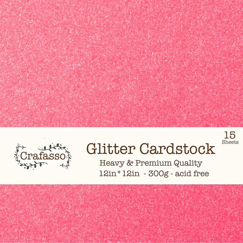 12" X 12" 300Gms Heavy & Premium Cardstock, 15 Sheets, Hot Pink