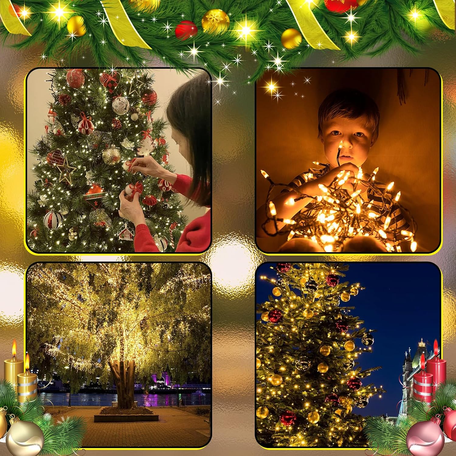 Slow Twinkle Lights 75 Led Gentle Twinkling Christmas Lights, Ul Certified Waterproof String Lights, 37 Of 75 Lights Twi