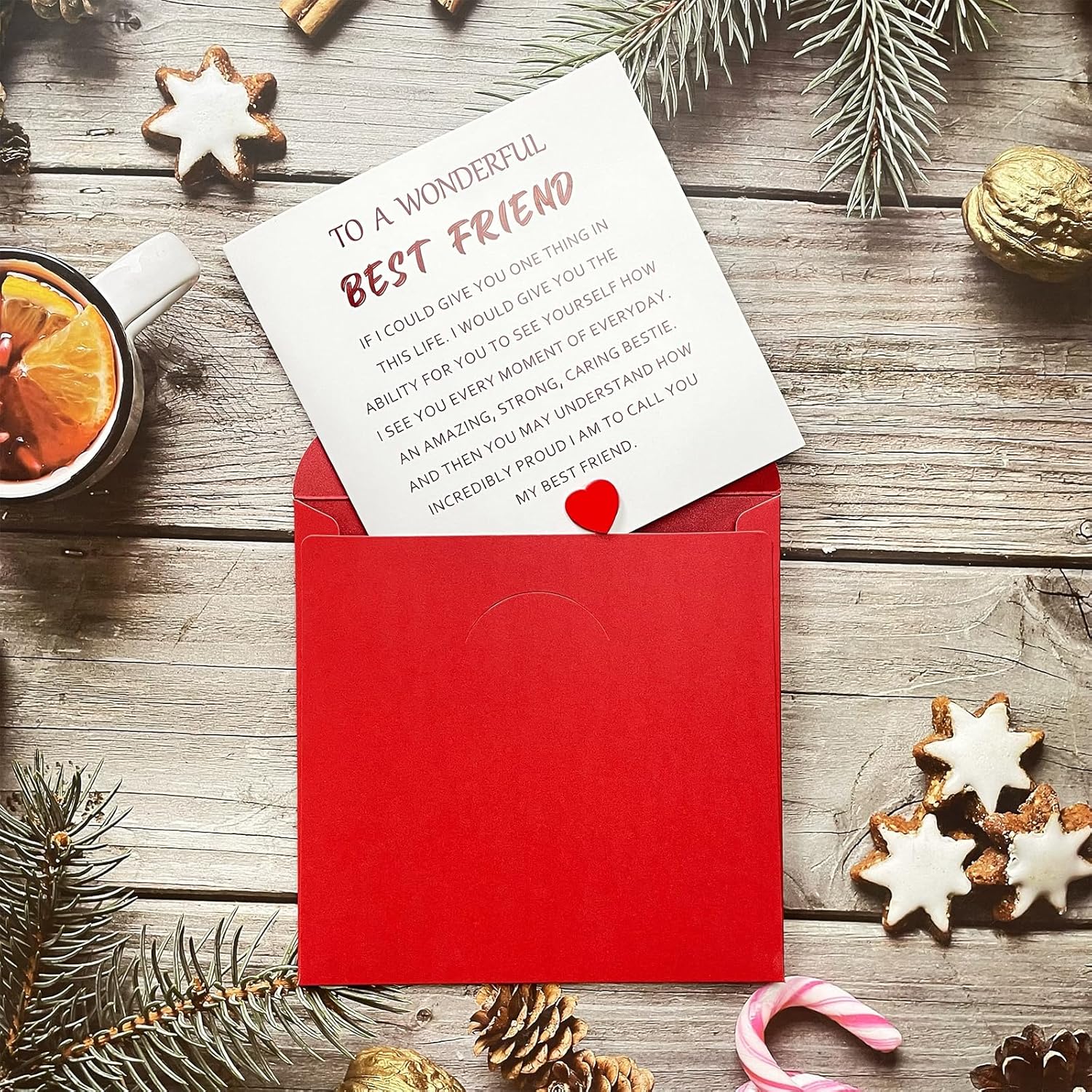 Special Bestie Birthday Card, Greeting Card For Best Friend, Sentimental Birthday/Holiday Gift For Her, With Envelope