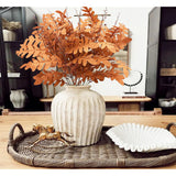 3Pcs Artificial Fall Eucalyptus Leaves Stem Plants Brown Fake Leaves Autumn Greenery Branches Silk Faux Foliage Diy Stems For Wedding Kitchen Garden Patio Vase Table Centerpieces Decor