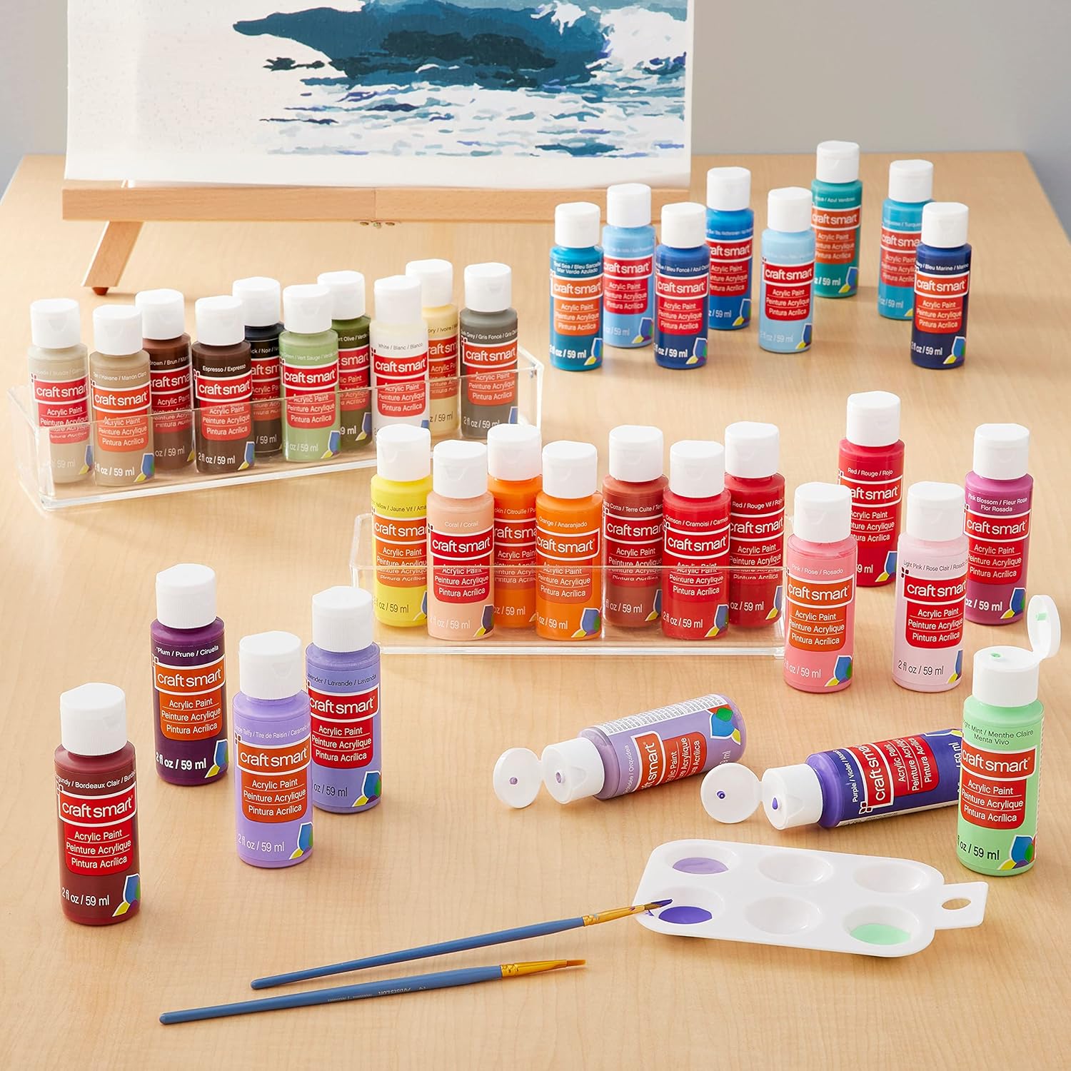 36 Assorted Acrylic Paint Set - Non-Toxic Paint For Drawing, Painting, Art & Crafts Supplies - 1 Pack