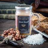 Deez Nutz Scented Candle - Banana Nut Bread,Toasted Coconut,Hazelnut Scented Triple Layer Candle-10.5 Oz Mason Jar Candle Funny Gag Joke Candle Poured In Small Batches In Usa- ,Brown