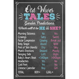 Old Wives Tales & Boy Or Girl Voting Game Gender Reveal Party Posters 11" X 17" Black, Pink & Blue- Party Supplies, Activity, Decorations (2 Posters)