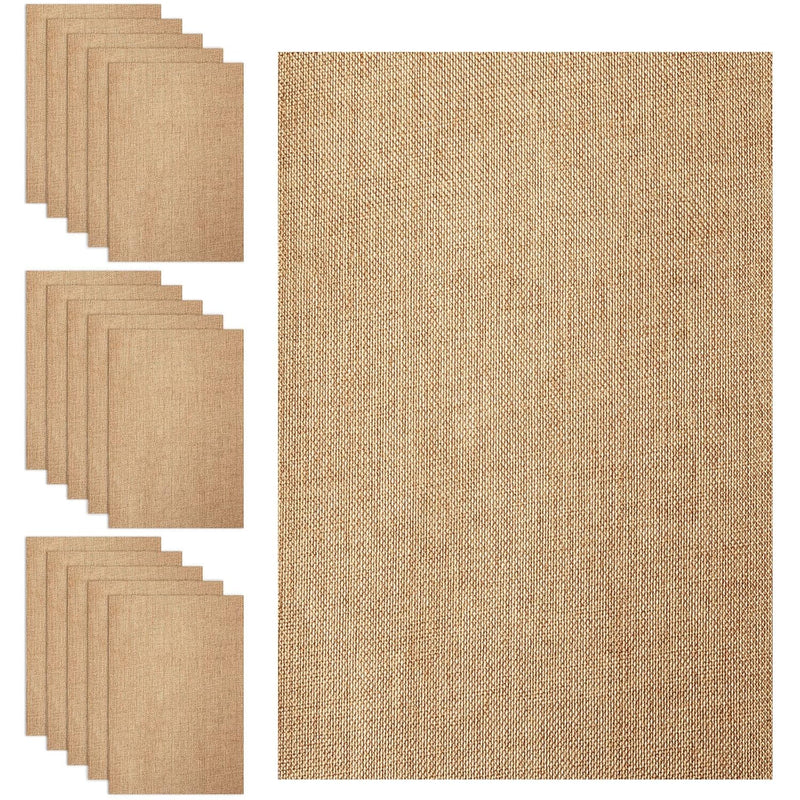 18 Sheets Printable Natural Burlap Paper Pad, 8.5 X 11 Inch Burlap Scr