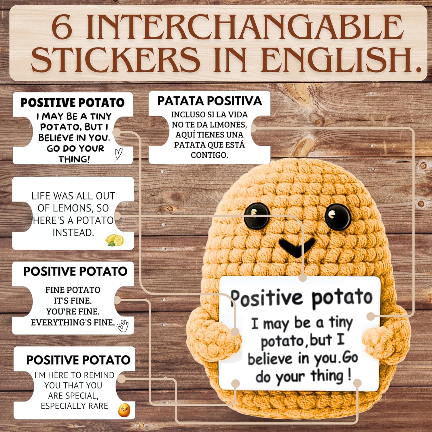 Positive Potato Crochet Whit A Box For Friend And Family An Boyfriend Positive