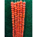 5 Pc - 5 Feet Marigold Garland |Indian/American Wedding Party Mantle Decoration, Faux Garlands Wedding Garland, Diwali Decoration, Spring Bush Floral! (Dark Orange)