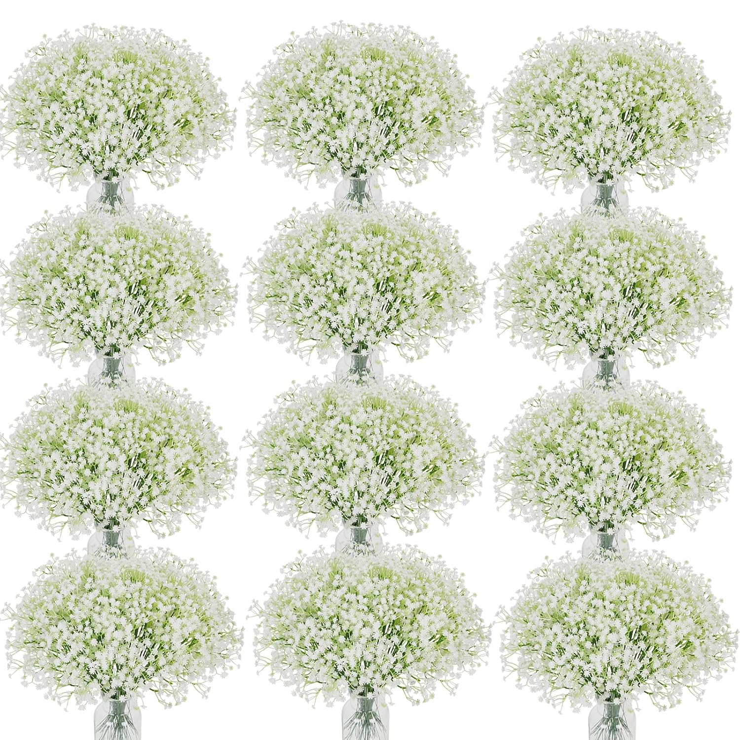 Artificial Flowers 160 Pcs Babys Breath Artificial Flowers White Babys Breath Flowers Artificial Bulk Real Touch Fake Gypsophila Realistic Flowers For Wedding Home Diy Tables Decoration