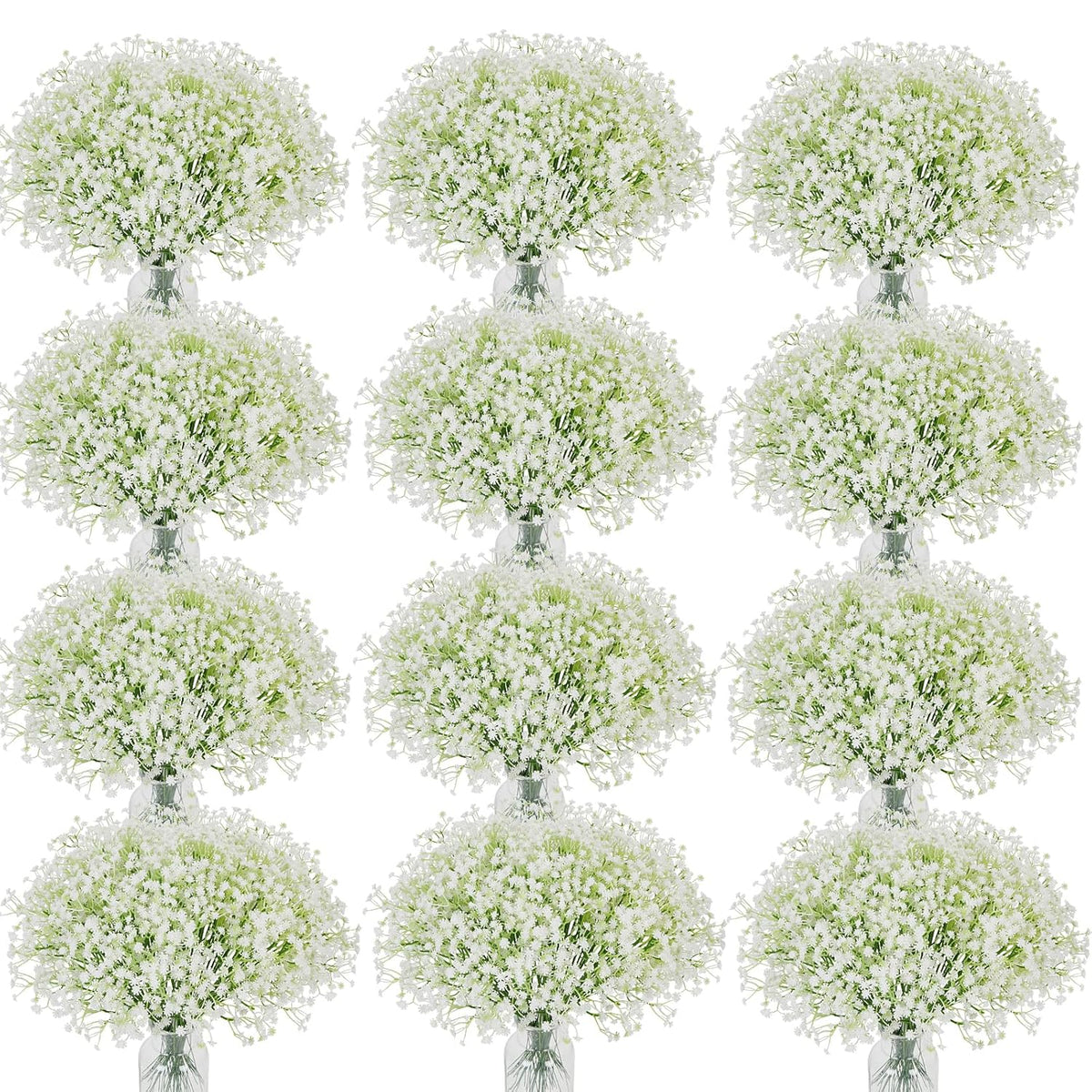 Artificial Flowers 160 Pcs Babys Breath Artificial Flowers White Babys Breath Flowers Artificial Bulk Real Touch Fake Gypsophila Realistic Flowers For Wedding Home Diy Tables Decoration