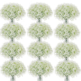 Artificial Flowers 160 Pcs Babys Breath Artificial Flowers White Babys Breath Flowers Artificial Bulk Real Touch Fake Gypsophila Realistic Flowers For Wedding Home Diy Tables Decoration