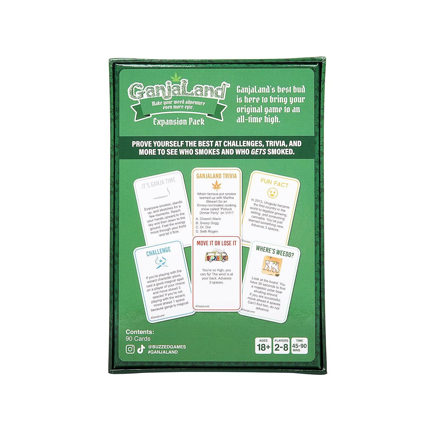 Ganjaland Expansion Pack - 90 New Cards For The Epic Stoner Ganjaland Core Game