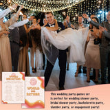 Disco Wedding Shower Games, Would She Rather Bridal Shower Games Cards, Retro Bachelorette Party Game Ideas, Engagement Party Supplies & Activity, Set Of 30 Cards -B05