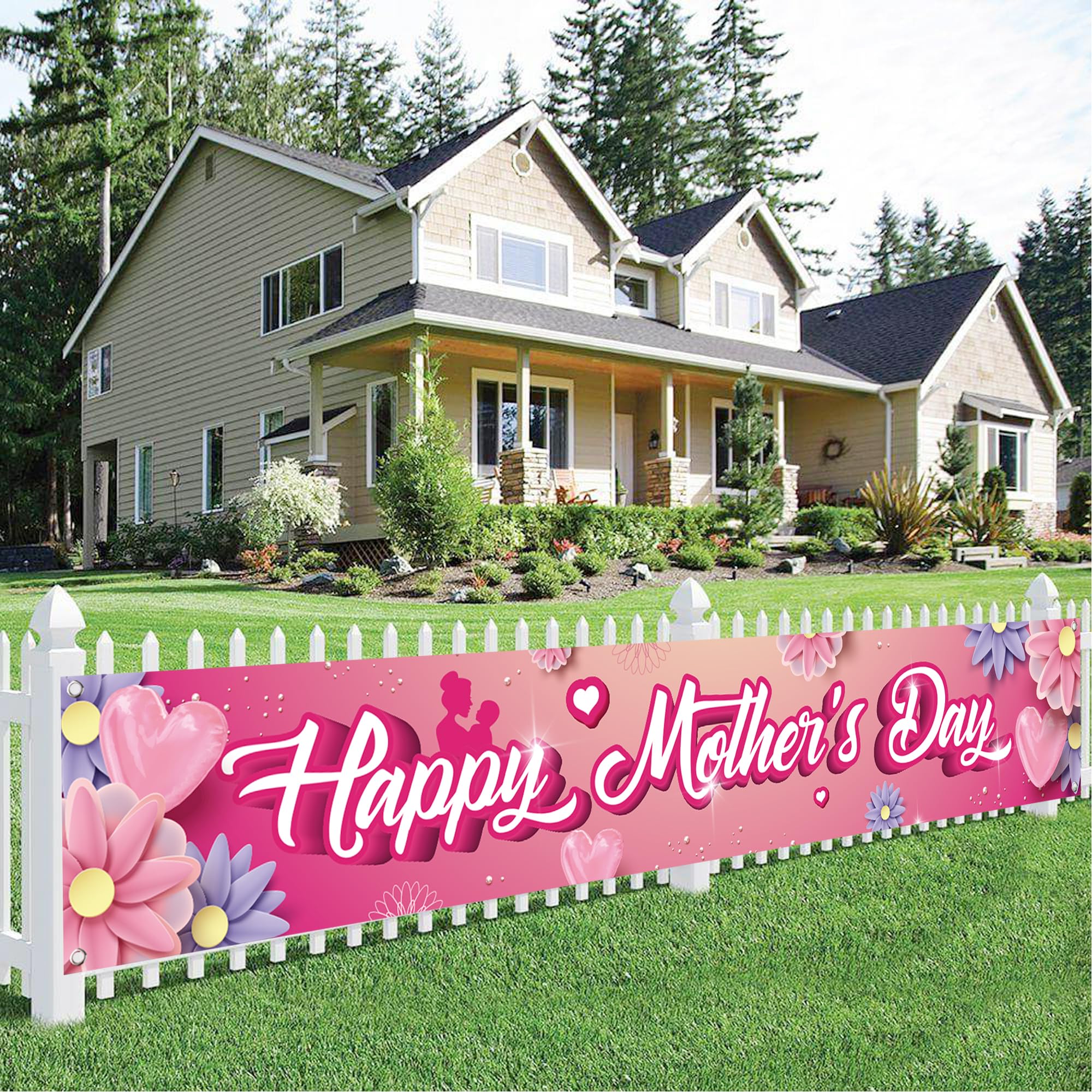 Happy Mothers Day Banner 120x20 Inch