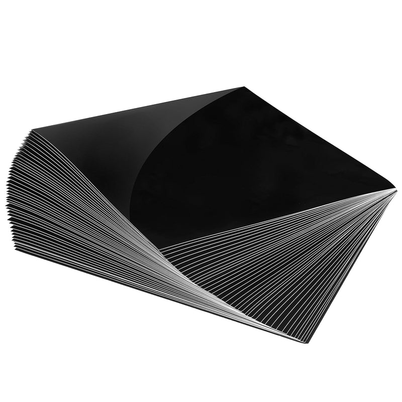 Permanent Glossy Black Vinyl Sheets Better Than Vinyl Rolls 12" X 12" - 40 Glo