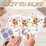 Christmas Scratch Off Game Cards, Christmas Party Game Cards, Reindeer Festive Raffle Games Prizes For Adults Groups, 50 Pcs Xmas Winter Holiday Activities Supplies Decorations -A04