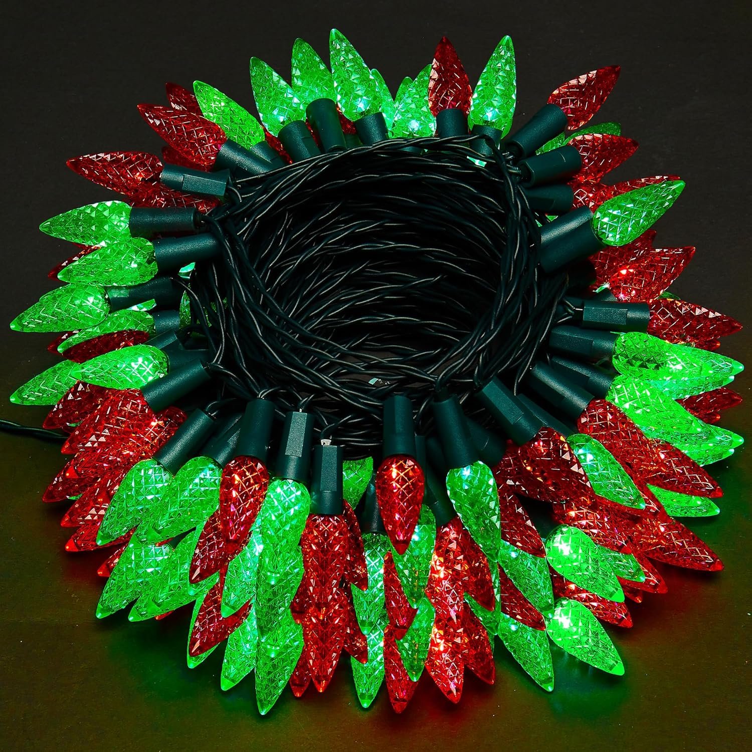 C6 Battery Operated Christmas Lights, 100 Led 34Ft String Lights With 8 Modes, Auto Timer, Waterproof For Indoor Outdoor