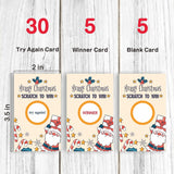 Christmas Scratch Off Game Cards, Christmas Party Game Cards, Festive Holiday Raffle Ticket For Prizes Adults Groups, Christmas Countdown Activities - 40 Pack(Ggk-003)