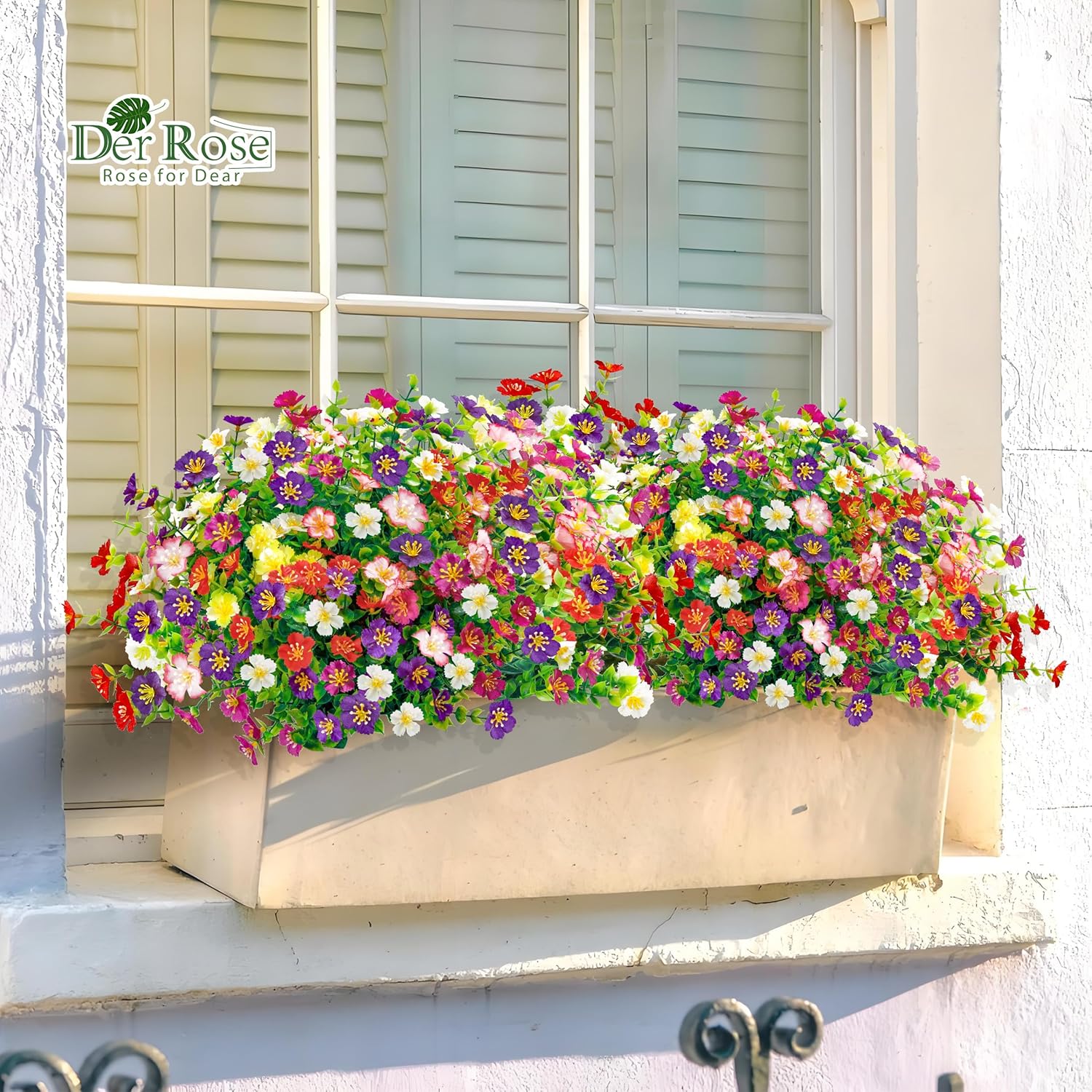 24 Bundles Fake Flowers Artificial Flowers Bulk Daisy For Outdoor Spring Garden Porch Farmhouse Decor