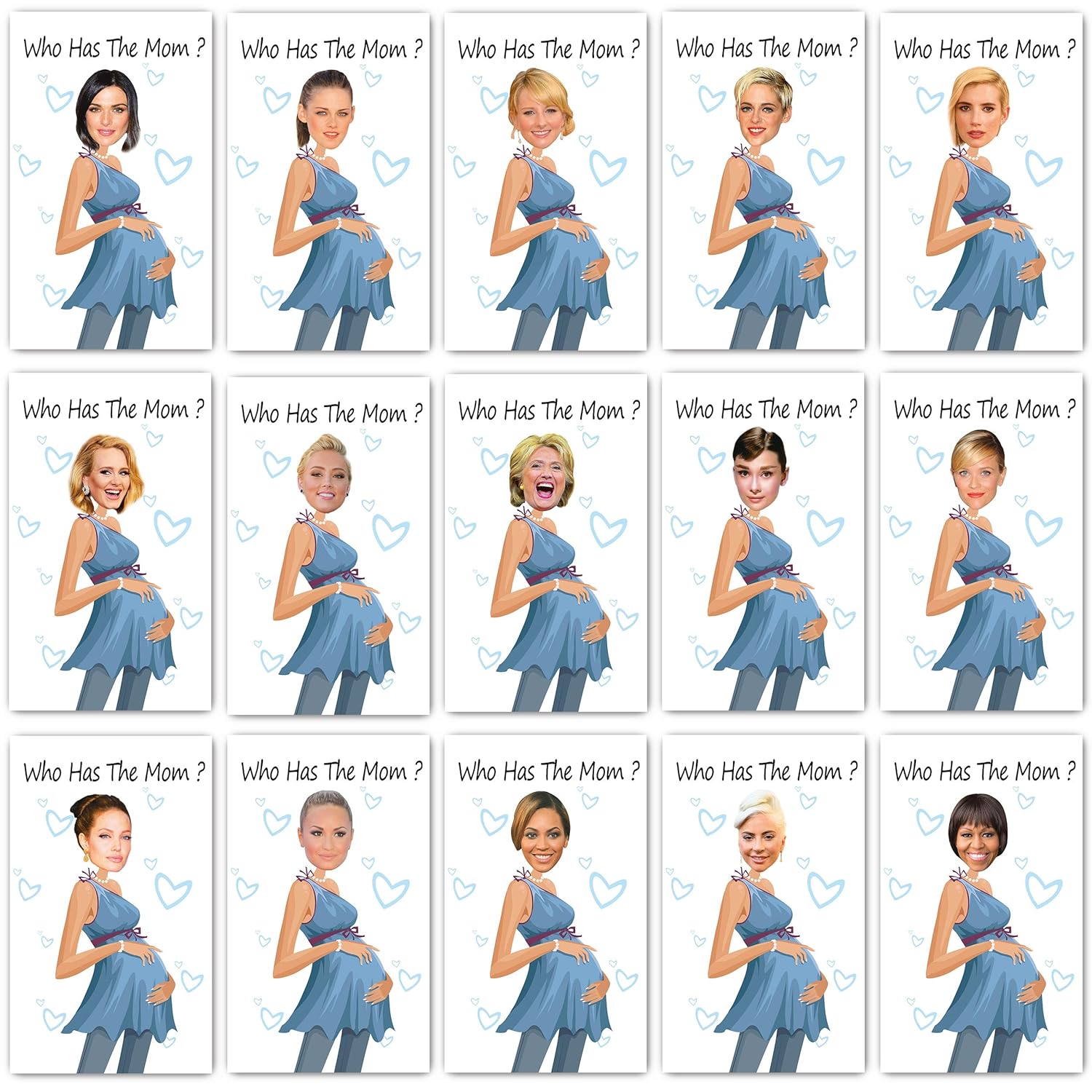 33 Cute Baby Shower Games - Scratch Off Lottery Ticket Raffle Cards Baby Shower Game - Who Has The Mom - 33 Sheets