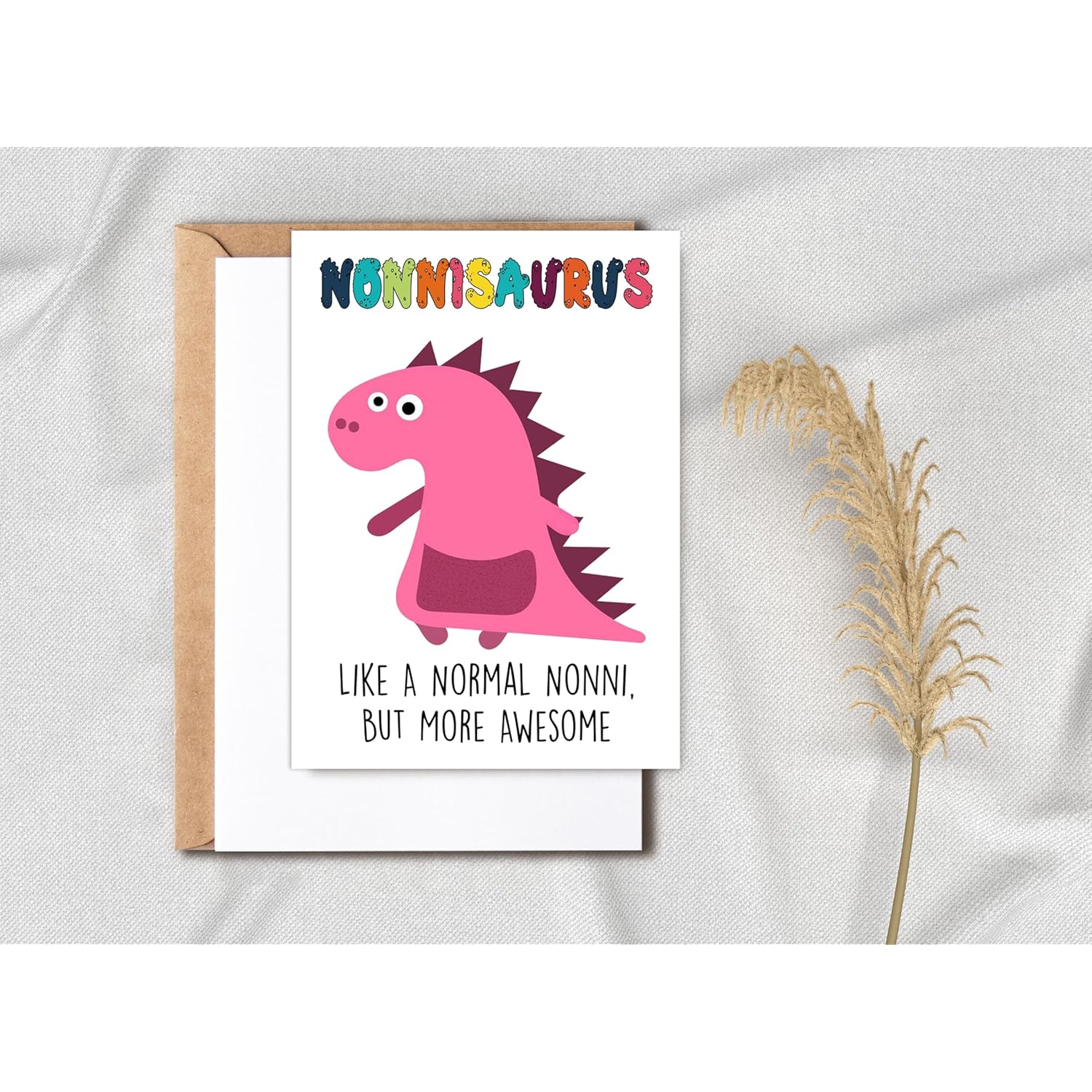 Nonni Dinosaur Card Nonnisaurus - Dinosaur Birthday Card - Nonni Birthday Card - Happy Birthday Card - Mother'S Day Card - Card For Nonni