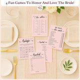 Hilarious Bridal Shower Games 30 Guests - Pink Wedding Games For Reception Decorations, Funny Find The Guest Bingo Game, Would She Rather Bridal Shower Activities
