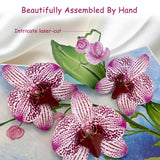 Birthday Cards, Mothers Day Pop Up Card, Beautiful 3D Orchid Pop Up Flowers, Light Up Mothers Day Flowers Card For Mom, Wife, Niece, Daughter, Sister, Includes Envelope And Message Note