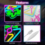 Cocktails Neon Sign Dimmable USB LED Martini Glass Wall Light for Bar Pub Man Cave Party Decor