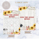 Bbq Find The Guest Bingo Game, Baby Shower Game, Pack Of 30 Game Cards, Gender Neutral Boy Or Girl, Fun Baby Game And Activity - Fa19