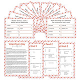Valentine'S Day Family Feud Game,Funny Valentine'S Day Party Games, Valentine'S Day Trivia Game, Family Feud Quiz Holiday Games For Groups Qrj-Ff01