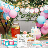 Baby Shower Game Set, 50 Diaper Raffle Tickets With 1 Standing Sign, Mallard Duck Gender Reveal Party Decorations Supplies - B75