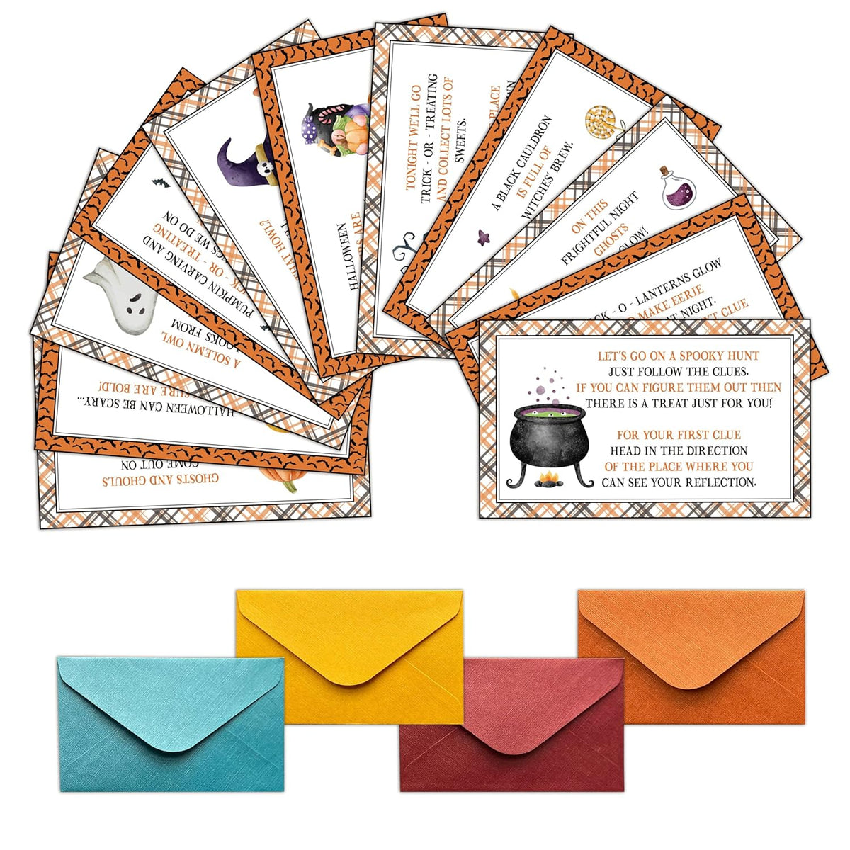 Halloween Scavenger Hunt Games, Hallowmas Treasure Hunt Clues Game Cards, Horror Party Games For Family Friend Groups, Trick Or Treat Party Decorations Supplies Favors?07