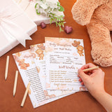 145 Pcs Bear Baby Shower Games Gender Reveal Decoration Set Include 125 Bingo Cards 20 Pencils For 25 Guests For Girl Boy Brown Baby Shower Gender Neutral Party Favor Supplies, 5 Styles