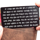 I Love You Card For Him Her | Engraved Aluminum Wallet Insert – “I Choose You” Gift For My Husband Or Boyfriend, Perfect For Long Distance, Valentines, And Anniversaries