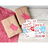 30 Pcs Valentines Day Cards For Work And Class, Gem Valentine Cards, 3.5X5 Tween Valentines Cards Classroom Exchange, Funny Coworker Valentines Cards For Colleagues Boss Employees