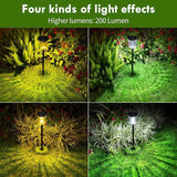 6 Pack 200LM Solar Pathway Lights Waterproof Super Bright Auto On Off Yard Walkway Lights