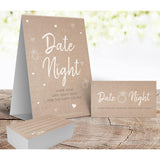 Bridal Shower Games, Fun Activities, Kraft Minimalist Style (Date Night Game)