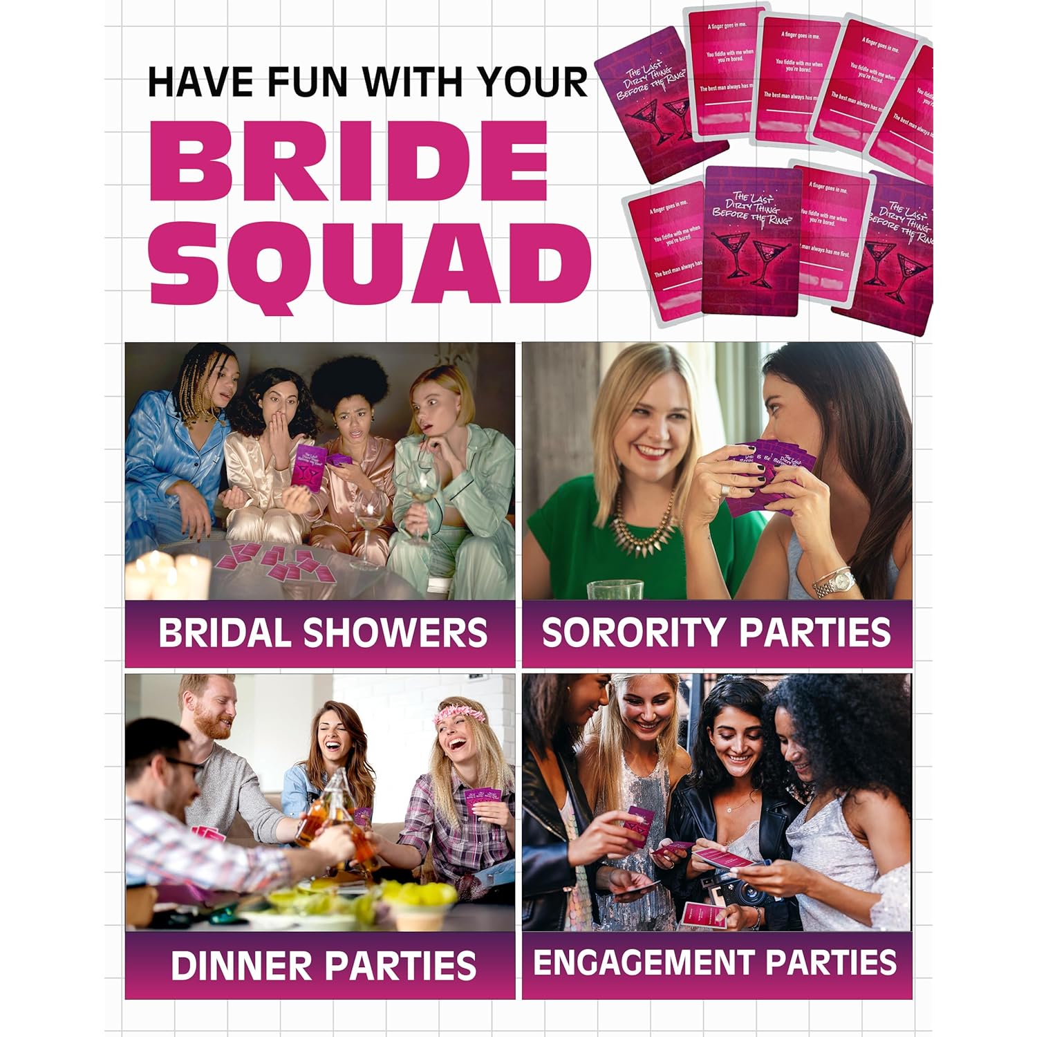 TDC Games Travel Dirty Minds Bachelorette Party Card Game, Ultimate Bachelorette Party Games, The Girl's Night Party Game