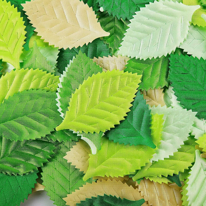 200 Pieces Mixed Leaves Mulberry Paper Leaves Scrapbooking Roses Leaves Fabric