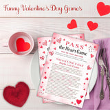 Valentine'S Day Pass The Heart Game, 2 Left Right Story & A Fluffy Heart, Valentine'S Day Party Games & Supplies - A02