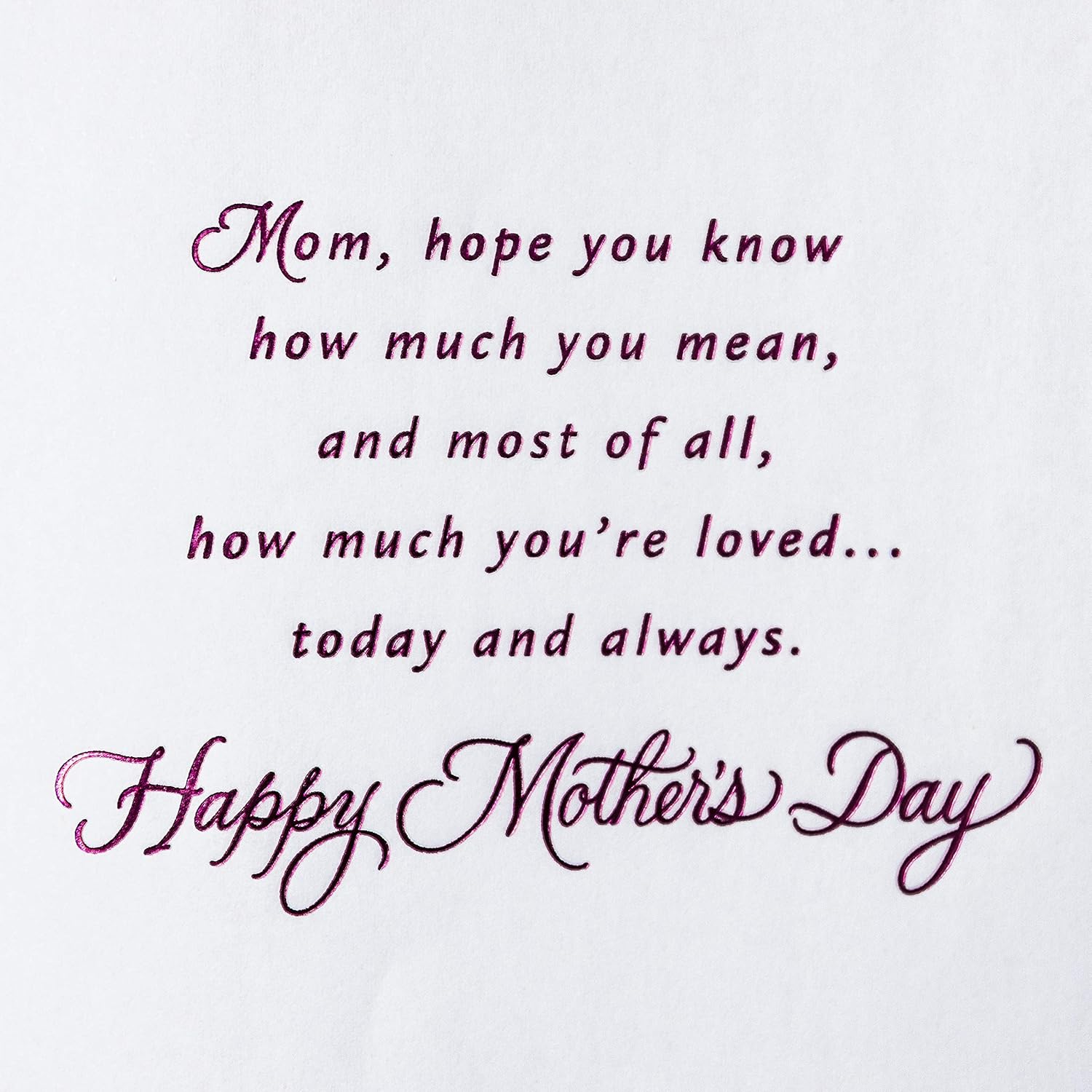 Hallmark Mothers Day Card from Son or Daughter (In My Thoughts and My Heart)